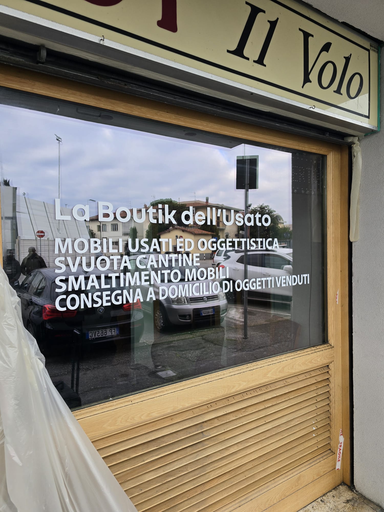 Vetrofania La boutique dell'Usato